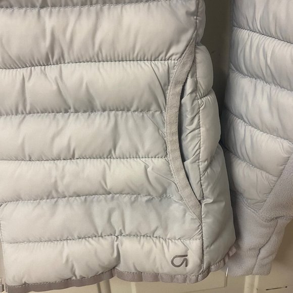 Gap Performance Fleece Puffer Jacket Pearl Blue Small - Picture 4 of 10